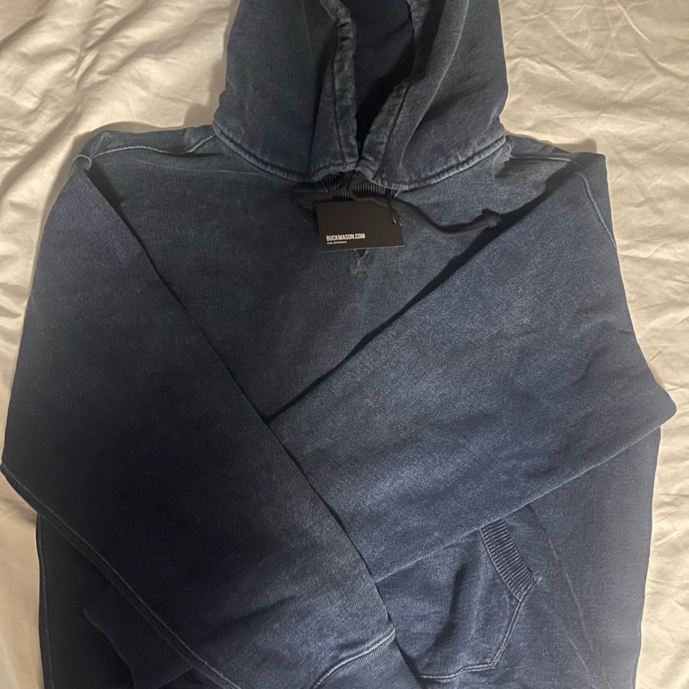 Buckmason blue hoodie